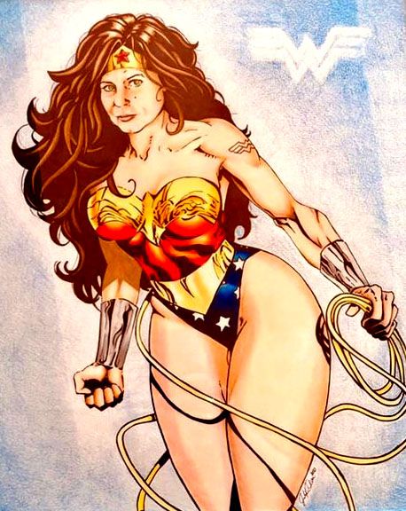 Wonderwoman Linda (me). Original Art by my dear friend,  Yuli Neira Charbonneau